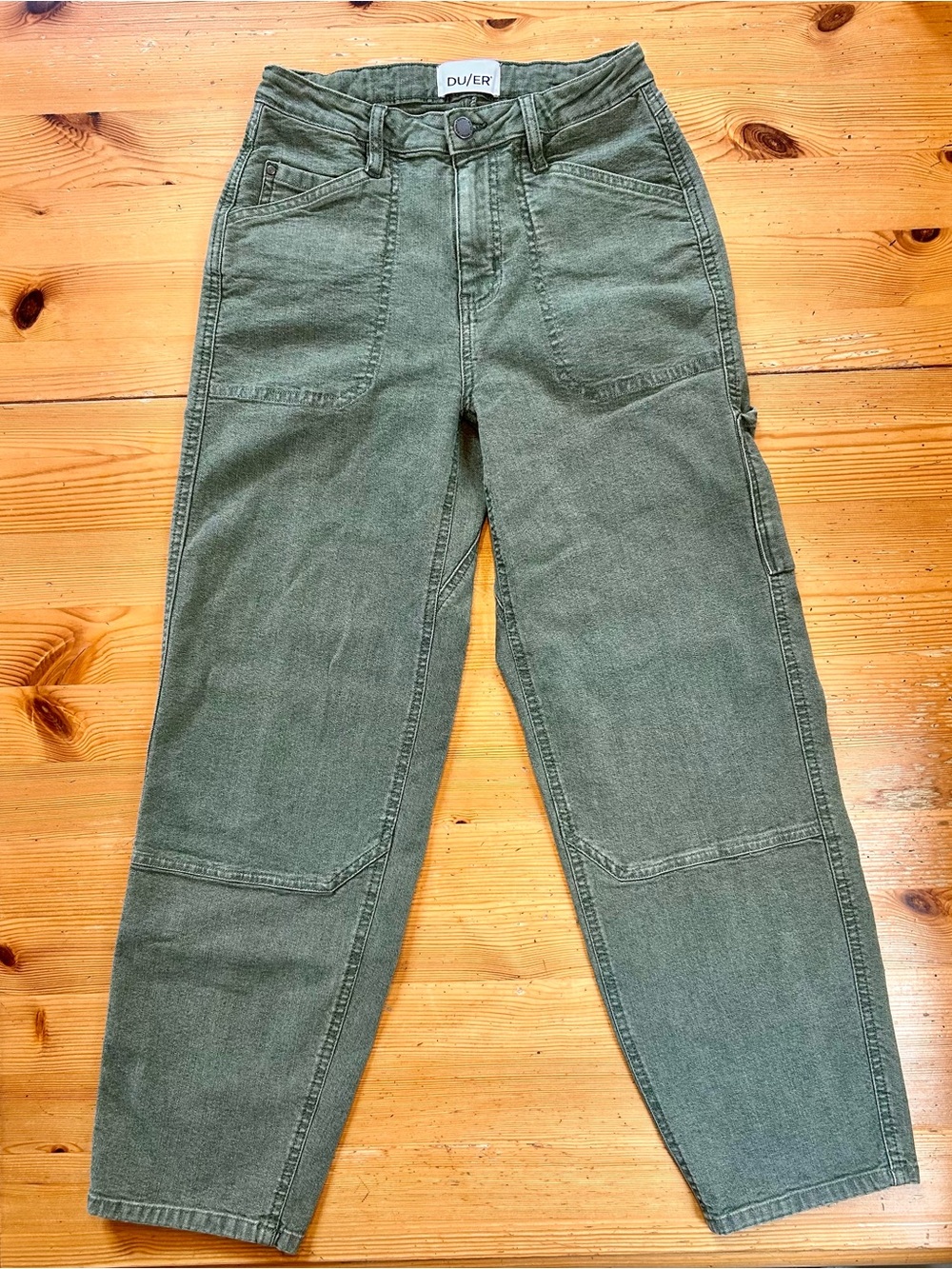 💚 DU/ER Women's Relaxed Jeans in Olive Green